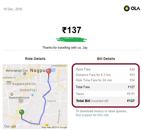 Ola coupons nagpur