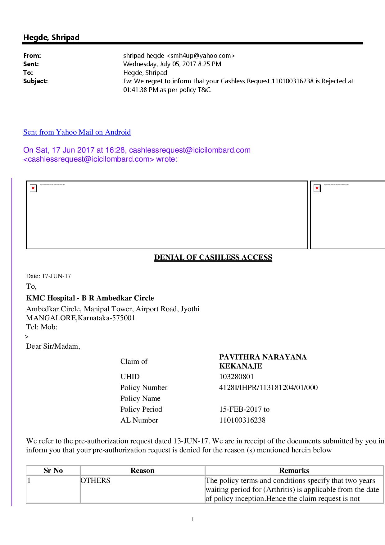 Icici Lombard Health Insurance Claim Procedure Information Ikmshukuk