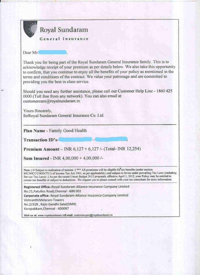 Royal Sundaram Health Insurance very slow process ROYAL