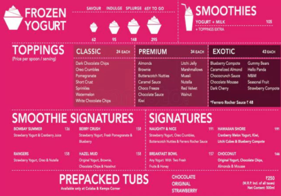 6th Street Yogurt - Colaba - Mumbai image 1