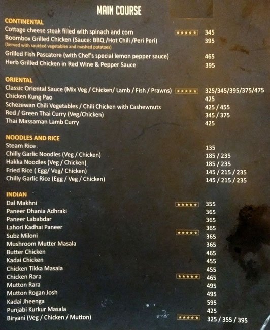 BOOMBOX CAFE RELOADED RAJOURI GARDEN NEW DELHI Menu, Photos, Images