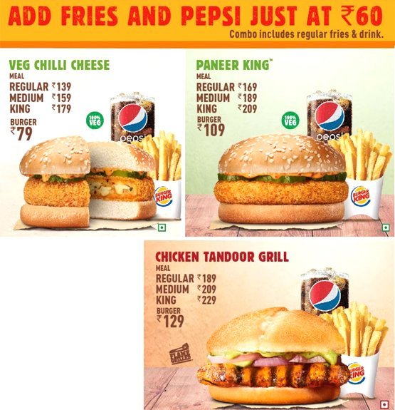 BURGER KING - BANDRA KURLA COMPLEX - MUMBAI Menu, Photos, Images and ...