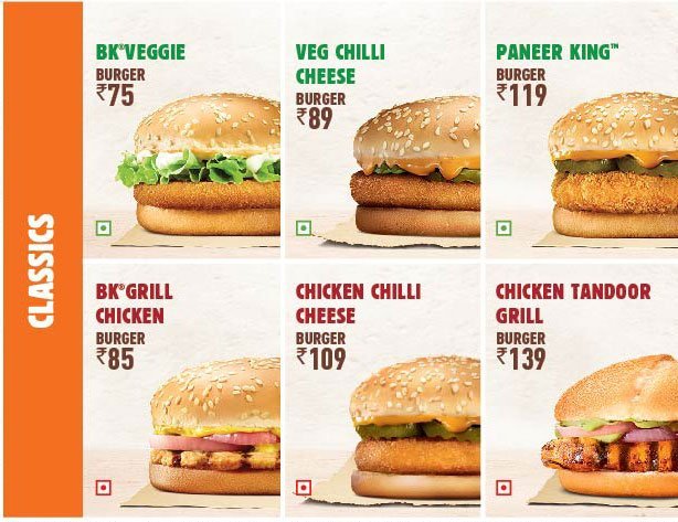 Burger King Menu Specials