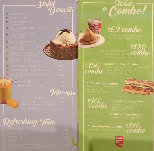 CAFE COFFEE DAY RAMANATHAPURAM COIMBATORE Menu, Photos, Images and