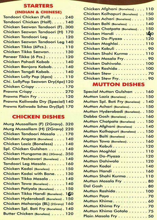 CAFE GULSHAN OSHIWARA MUMBAI Menu, Photos, Images and Wallpapers