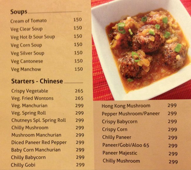 CHUTNEYS BANJARA HILLS HYDERABAD Menu, Photos, Images and