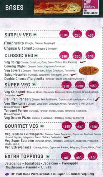 EAGLE BOYS PIZZA - PIMPLE SAUDAGAR - PUNE Menu, Photos, Images and ...