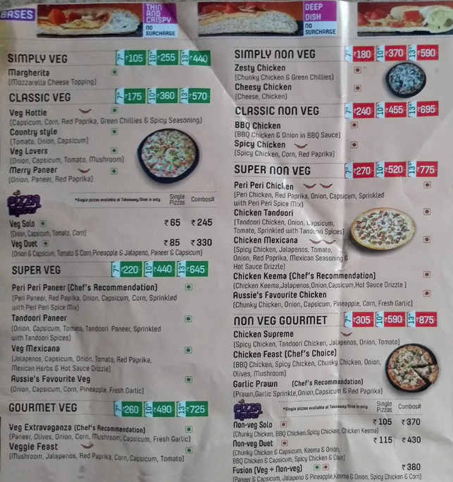 EAGLE BOYS PIZZA - RUBY HOSPITAL - KOLKATA Menu, Photos, Images and ...