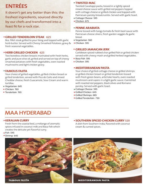 HARD ROCK CAFE - BANJARA HILLS - HYDERABAD Menu, Photos, Images and ...