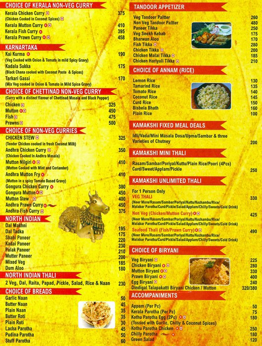 KAMAKSHI RESTAURANT - LAJPAT NAGAR 2 - DELHI NCR Menu, Photos, Images ...