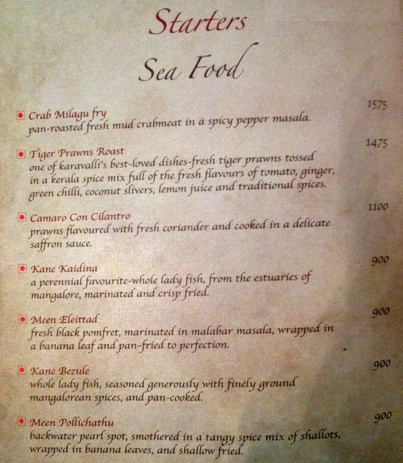 Karavalli - Residency Road - Bangalore image 37