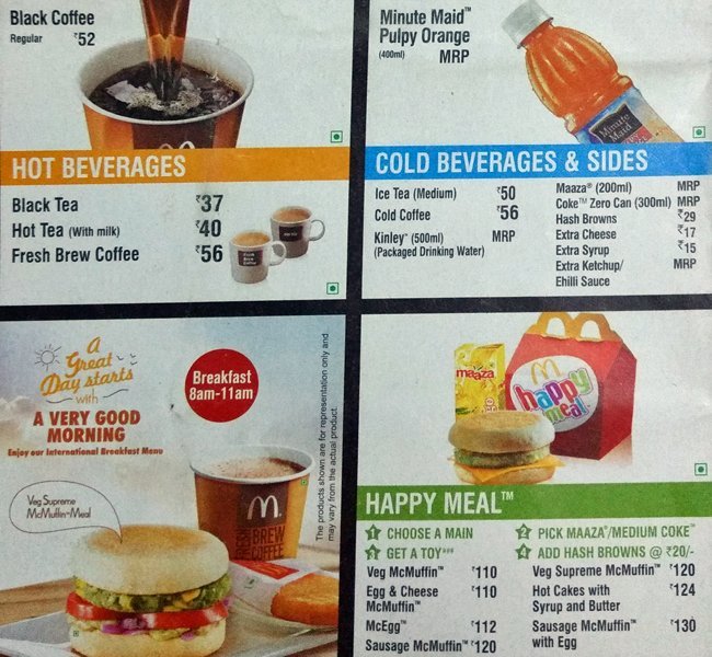 MCDONALD'S - D MALL - ROHINI - NEW DELHI Menu, Photos, Images and ...