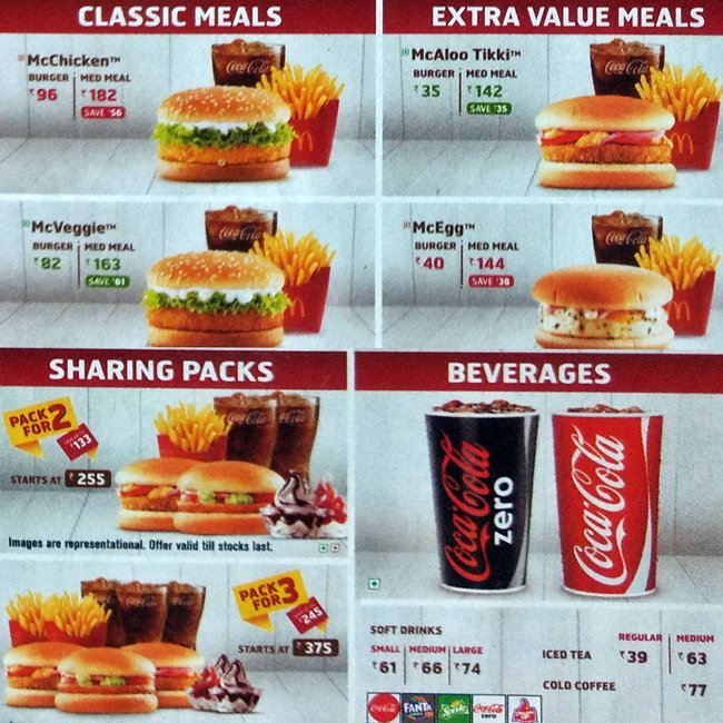 MCDONALD'S - THE HUB MALL - GOREGAON - MUMBAI Menu, Photos, Images and ...