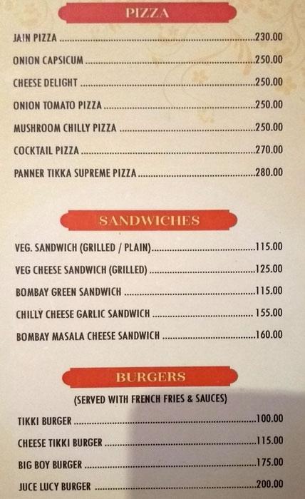 Menu Restaurant - Kotra - Ajmer image 1