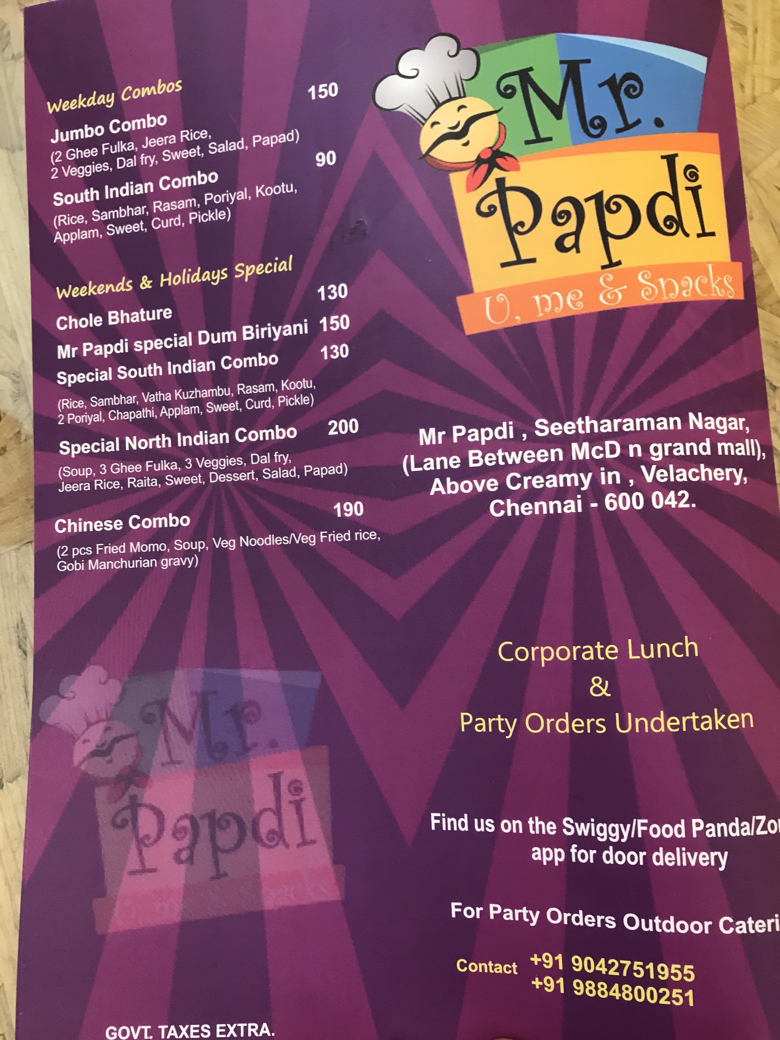Mr. Papdi - Velachery - Chennai image 2