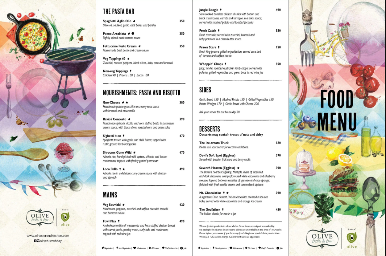 OLIVE BISTRO OBEROI MALL GOREGAON EAST MUMBAI Menu, Photos