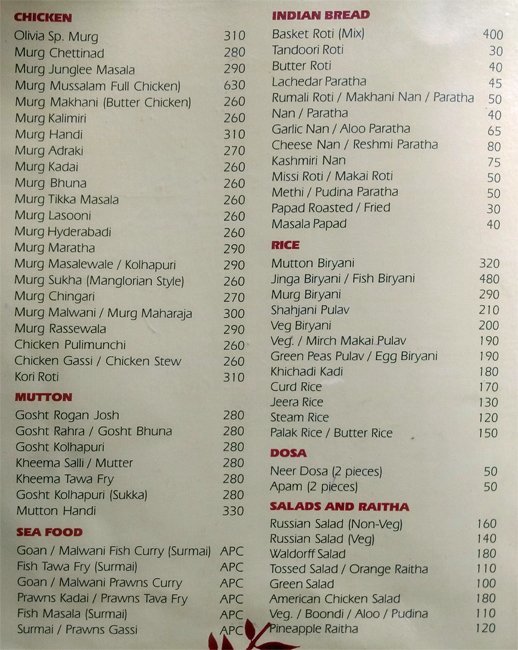 OLIVIA RESTAURANT - KOTHRUD - PUNE Menu, Photos, Images and Wallpapers ...