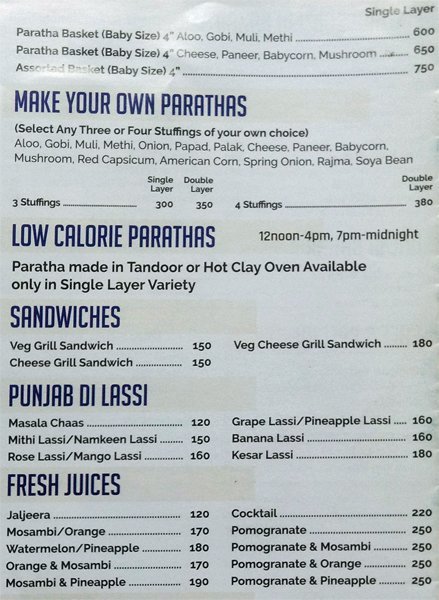 Only Parathas - Seawoods Grand Central Mall - Seawoods - Navi Mumbai image 4