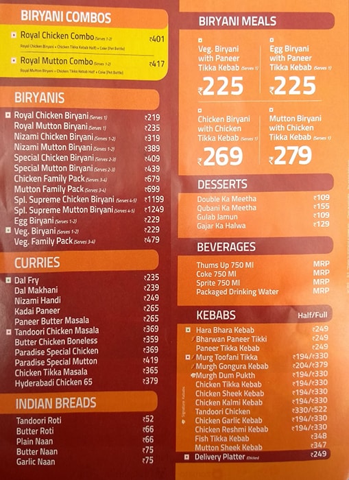 Paradise Biryani - Indiranagar - Bangalore image 3