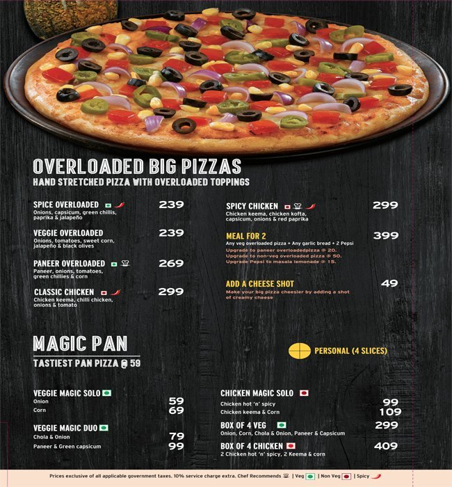 PIZZA HUT - BANJARA HILLS - HYDERABAD Menu, Photos, Images and ...