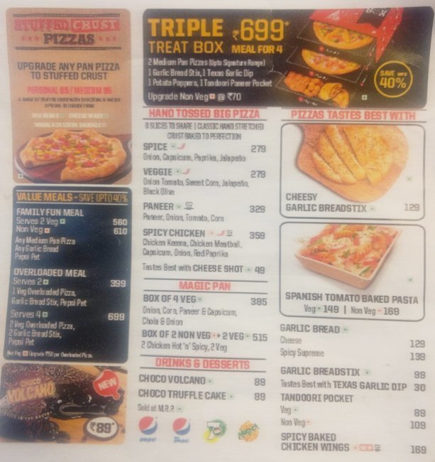 PIZZA HUT - MAYUR VIHAR PHASE 1 EXTENSION - DELHI NCR Menu, Photos ...