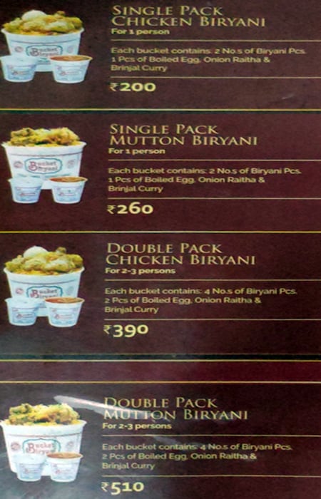 SS Bucket Biryani - Frazer Town - Bangalore image 3