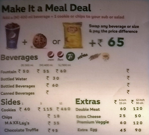 Subway - Frazer Town - Bangalore image 2