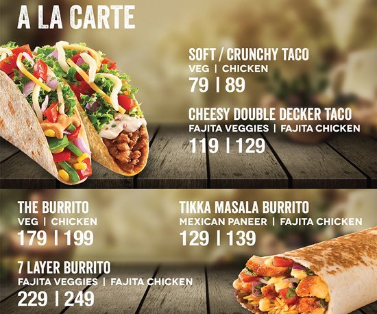 TACO BELL - NEHRU PLACE - NEW DELHI Menu, Photos, Images and Wallpapers ...