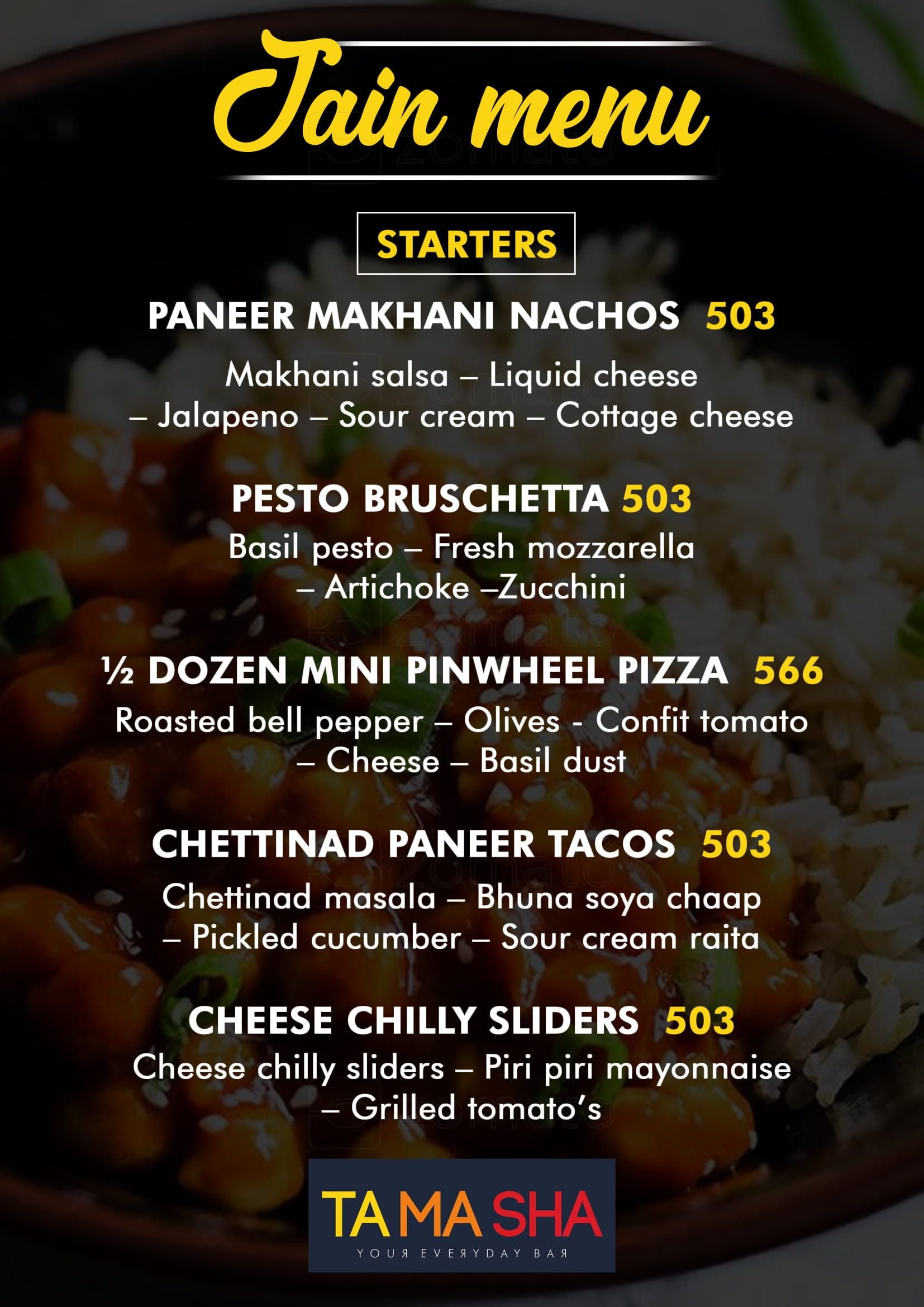 TAMASHA LOWER PAREL MUMBAI Menu, Photos, Images and Wallpapers