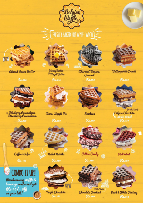 THE BELGIAN WAFFLE CO. OBEROI MALL GOREGAON EAST MUMBAI Menu