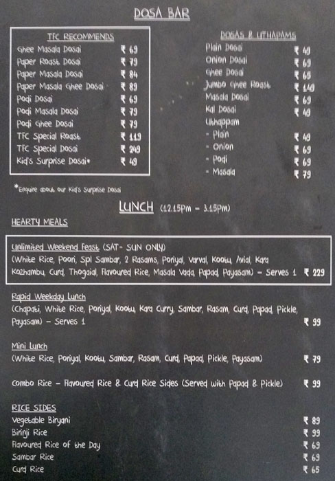 THE FILTER COFFEE - KALYAN NAGAR - BANGALORE Menu, Photos, Images and ...