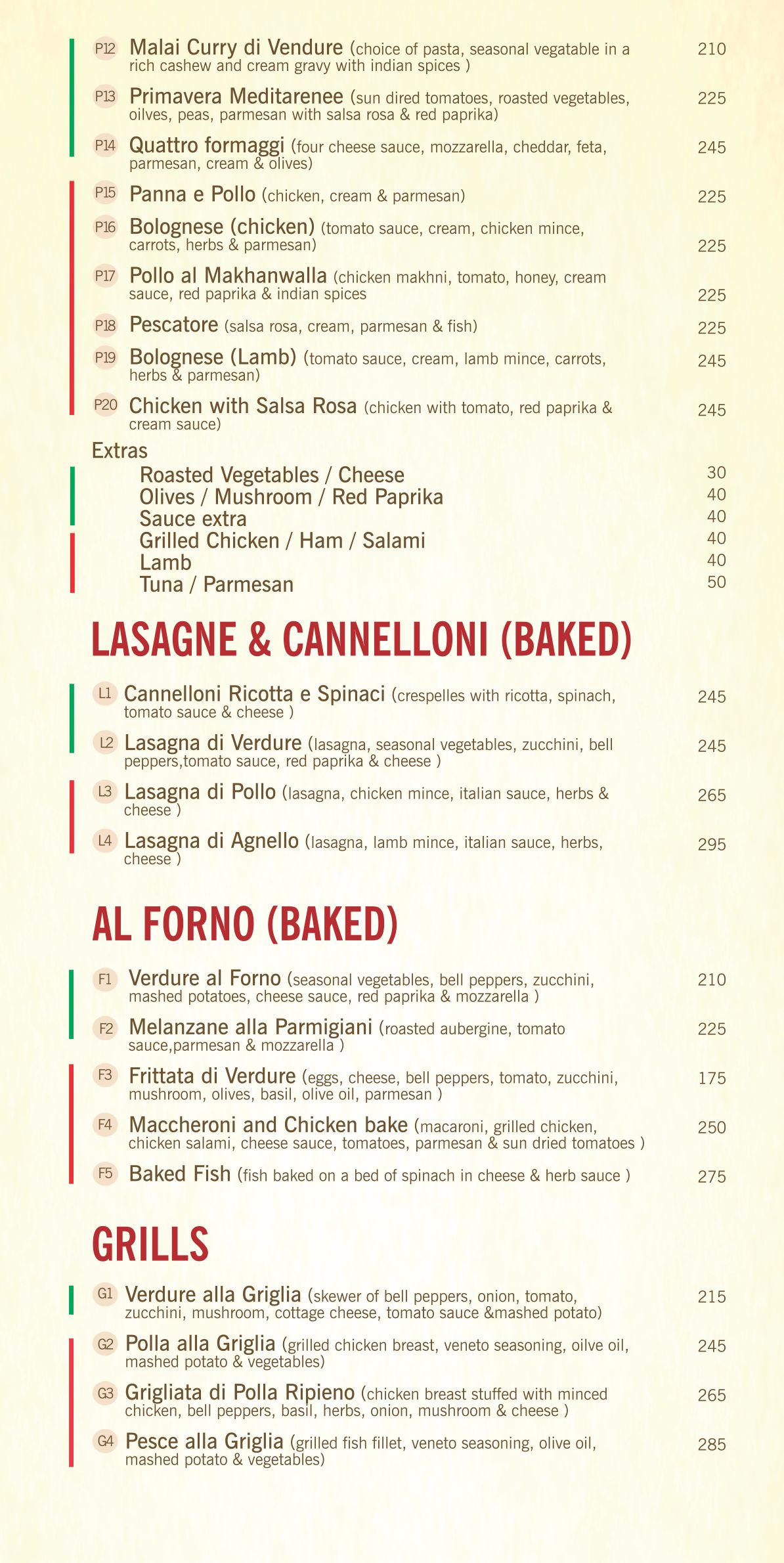 THE PASTA BAR T.NAGAR CHENNAI Menu, Photos, Images and