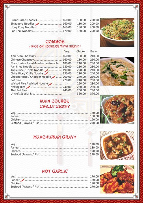 UNCLE CHINESE CORNER - ANDHERI - MUMBAI Menu, Photos, Images and ...