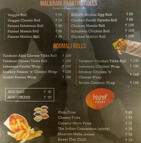 WRAPS & ROLLS BREACH CANDY MUMBAI Menu, Photos, Images and