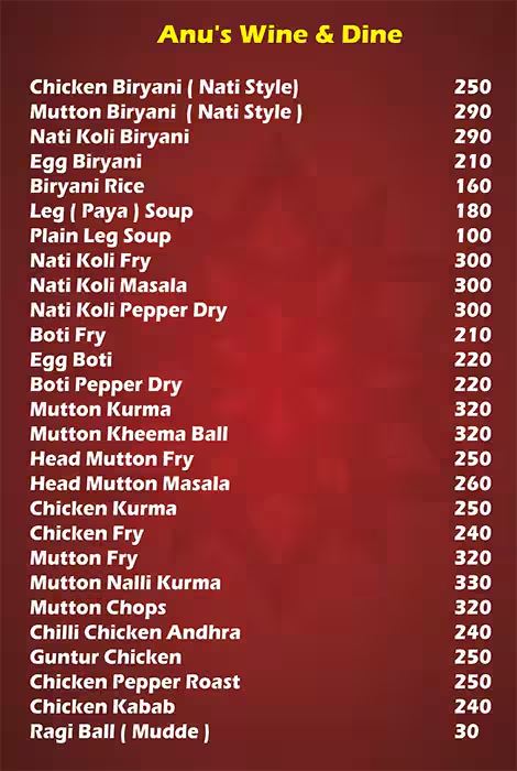 Anu's Wine and Dine - Outer Ring Road - Bangalore image 5