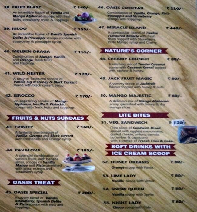 Oasis Ice Cream Parlour - Nandavanam - Trivandrum image 2