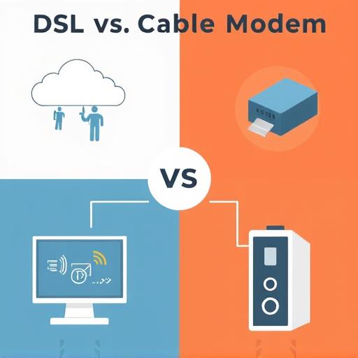 DSL Vs. Cable Modem Image