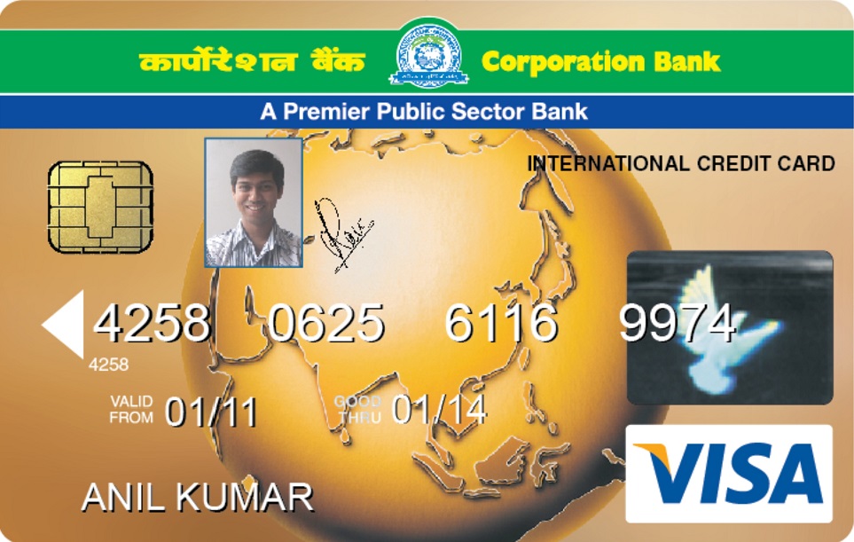 Corporation Bank Visa Credit Card Image