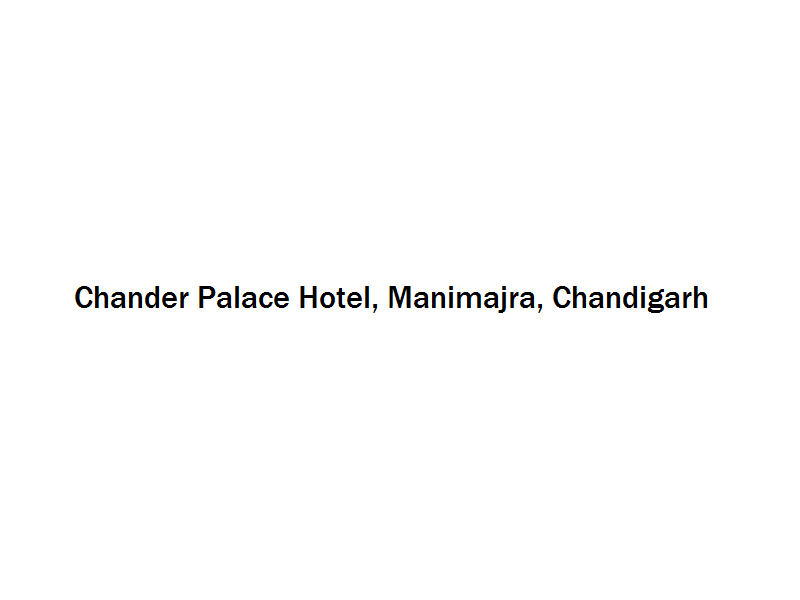 Chander Palace Hotel - Manimajra - Chandigarh Image