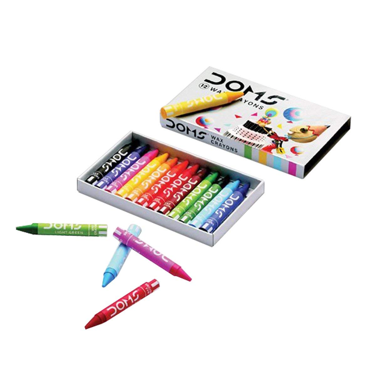 Doms Wax Crayons 12 Shades Jumbo Image