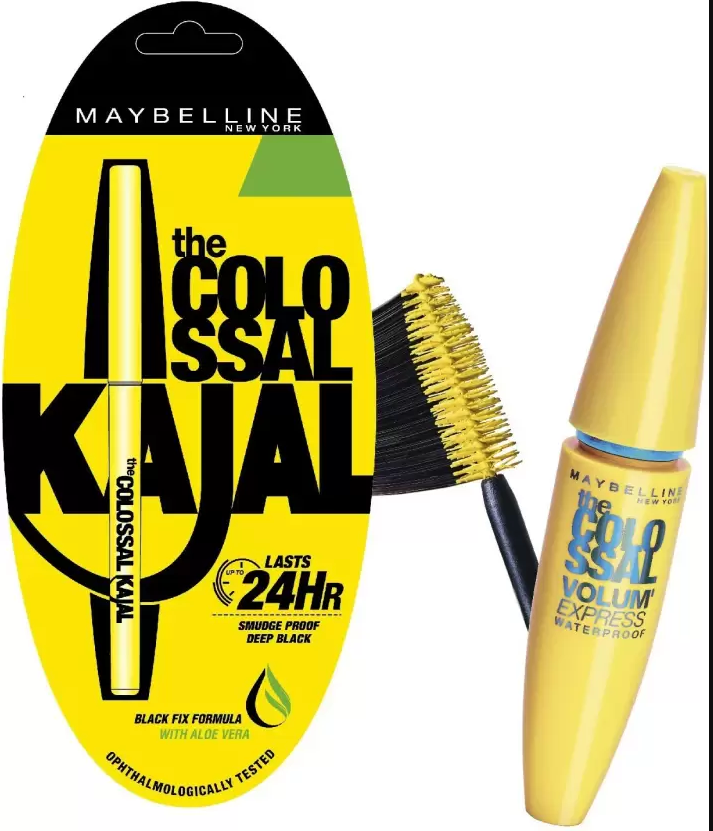 Maybelline New York Colossal Kajal & Colossal Mascara Combo Pack Image