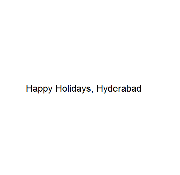 Happy Holidays - Hyderabad Image