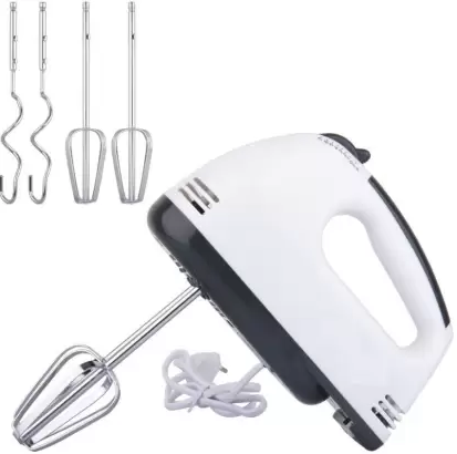 Wds Electric Egg Mixer Beater Hand Held 7 Speeds Roasting Stainless 300 W Blender Whisk Image