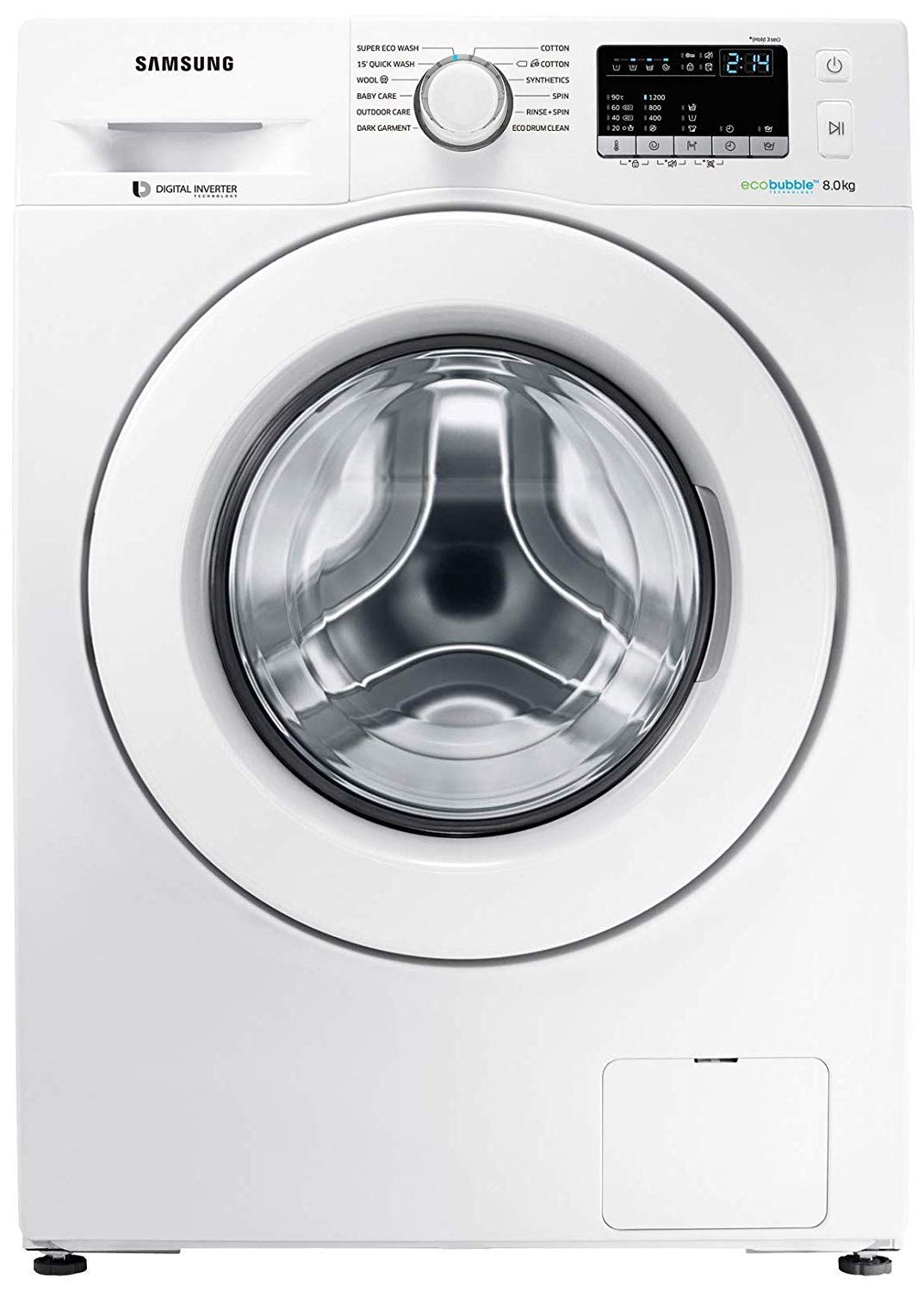 Samsung 8 kg Inverter with Ecobubble Fully Automatic Front Load with In-built Heater Image