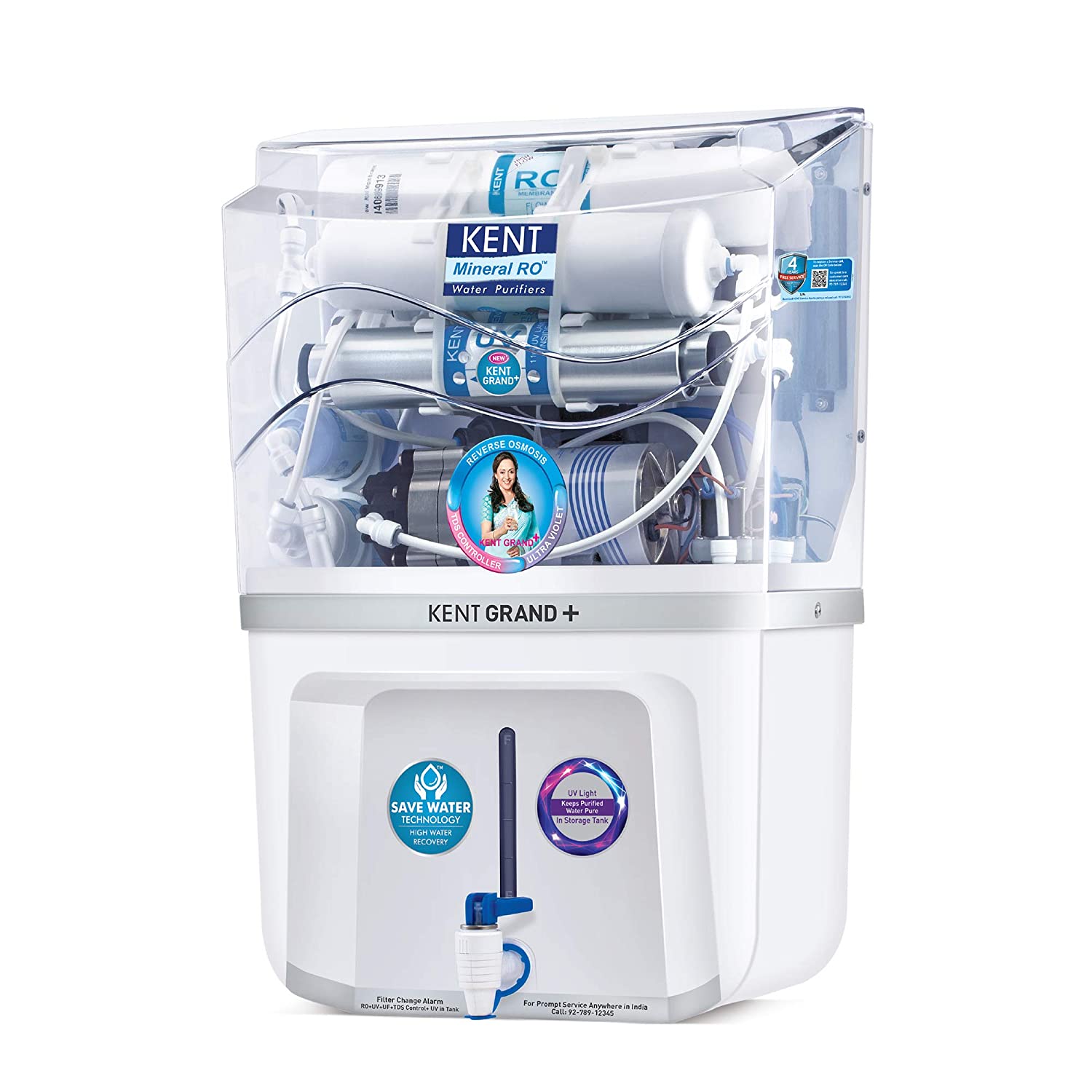 Kent GRAND+NEW MINERAL RO (11075) 9L RO+UV+UF+TDS Water Purifier Image