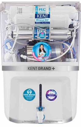 Kent GRAND PLUS MINERAL RO (11075) WITH IN TANK UV 9L RO+UV+UF+TDS <br />Water Purifier Image