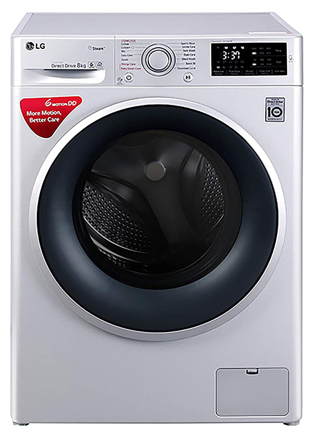 LG Fully Automatic Front Loaded 8Kg Washing Machine with Steam FHT1208ZNW Image