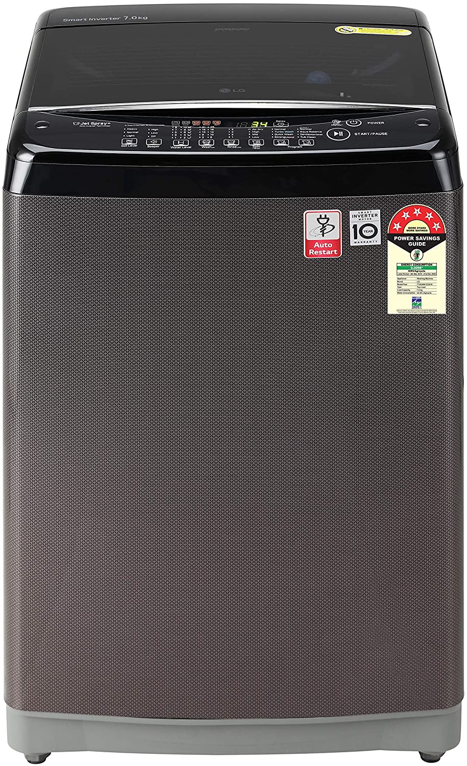 LG 7Kg Fully Automatic Washing Machine Black Knight Pattern T70SJBK1Z Image