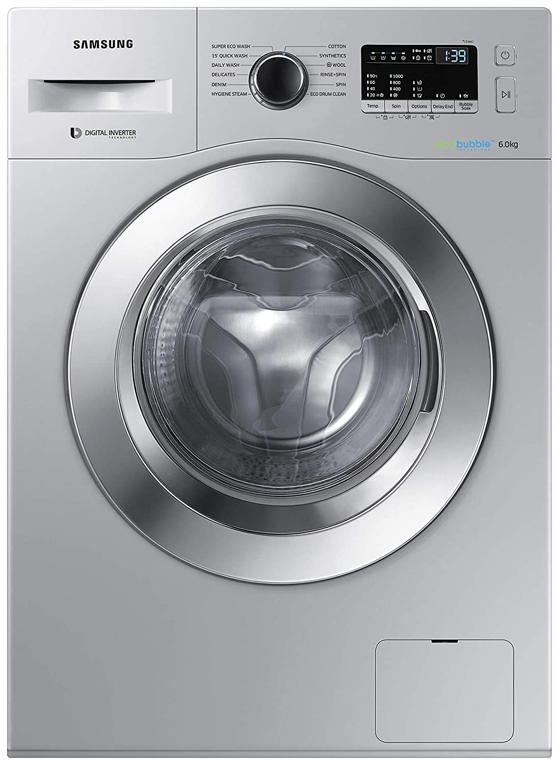 Samsung 6.Kg Fully Automatic Washing Machine Chrome WW60R20EKOS Image