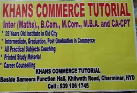 Khans Commerce Tutorials - Hyderabad Image